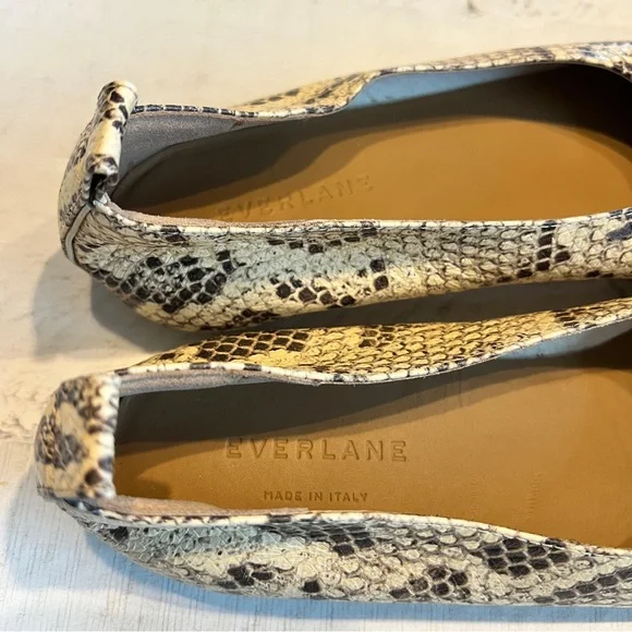 Everlane The Day Glove Snakeskin Patterned Ballet Flats Made in Italy Size 8 - Picture 6 of 10